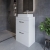 Nuie Athena Floor Standing 2-Drawer Vanity Unit and Worktop 600mm Wide - Gloss White