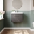 Nuie Athena Wall Hung 1-Drawer Vanity Unit with Basin-1 600mm Wide - Gloss Grey | Thumbnail Image