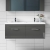 Nuie Athena Wall Hung 2-Drawer Vanity Unit with Double Basin 1200mm Wide - Gloss Grey | Thumbnail Image