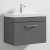 Nuie Athena Wall Hung 1-Drawer Vanity Unit with Basin-3 600mm Wide - Gloss Grey