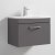 Nuie Athena Wall Hung 1-Drawer Vanity Unit with Basin-4 600mm Wide - Gloss Grey