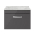 Nuie Athena Wall Hung 1-Drawer Vanity Unit with Grey Worktop 600mm Wide - Gloss Grey