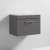 Nuie Athena Wall Hung 1-Drawer Vanity Unit with Grey Worktop 600mm Wide - Gloss Grey