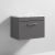 Nuie Athena Wall Hung 1-Drawer Vanity Unit with Carrera Marble Worktop 600mm Wide - Gloss Grey | Thumbnail Image