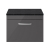 Nuie Athena Wall Hung 1-Drawer Vanity Unit with Sparkling Black Worktop 600mm Wide - Gloss Grey