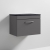 Nuie Athena Wall Hung 1-Drawer Vanity Unit with Sparkling Black Worktop 600mm Wide - Gloss Grey