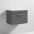 Nuie Athena Wall Hung 1-Drawer Vanity Unit with Sparkling White Worktop 600mm Wide - Gloss Grey