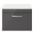 Nuie Athena Wall Hung 1-Drawer Vanity Unit with Sparkling White Worktop 600mm Wide - Gloss Grey