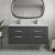 Nuie Athena Wall Hung 4-Drawer Vanity Unit with Double Basin 1200mm Wide - Gloss Grey