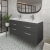 Nuie Athena Wall Hung 4-Drawer Vanity Unit with Double Basin 1200mm Wide - Gloss Grey