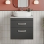 Nuie Athena Wall Hung 2-Drawer Vanity Unit with Grey Worktop 600mm Wide - Gloss Grey | Thumbnail Image