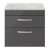 Nuie Athena Wall Hung 2-Drawer Vanity Unit with Grey Worktop 600mm Wide - Gloss Grey | Thumbnail Image
