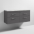 Nuie Athena Wall Hung 4-Drawer Vanity Unit with Bellato Grey Worktop 1200mm Wide - Gloss Grey | Thumbnail Image