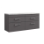 Nuie Athena Wall Hung 4-Drawer Vanity Unit with Bellato Grey Worktop 1200mm Wide - Gloss Grey | Thumbnail Image