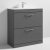 Nuie Athena Floor Standing 2-Drawer Vanity Unit with Basin-2 800mm Wide - Gloss Grey