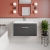 Nuie Athena Wall Hung 1-Drawer Vanity Unit with Basin-3 800mm Wide - Gloss Grey