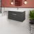 Nuie Athena Wall Hung 1-Drawer Vanity Unit with Basin-3 800mm Wide - Gloss Grey