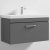Nuie Athena Wall Hung 1-Drawer Vanity Unit with Basin-3 800mm Wide - Gloss Grey