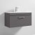Nuie Athena Wall Hung 1-Drawer Vanity Unit with Basin-4 800mm Wide - Gloss Grey