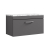 Nuie Athena Wall Hung 1-Drawer Vanity Unit with Carrera Marble Worktop 800mm Wide - Gloss Grey | Thumbnail Image