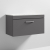 Nuie Athena Wall Hung 1-Drawer Vanity Unit with Sparkling White Worktop 800mm Wide - Gloss Grey