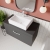 Nuie Athena Wall Hung 1-Drawer Vanity Unit with Sparkling White Worktop 800mm Wide - Anthracite Woodgrain