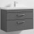 Nuie Athena Wall Hung 2-Drawer Vanity Unit with Basin-3 800mm Wide - Gloss Grey