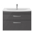 Nuie Athena Wall Hung 2-Drawer Vanity Unit with Basin-4 800mm Wide - Gloss Grey | Thumbnail Image