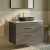 Nuie Athena Wall Hung 2-Drawer Vanity Unit with Carrera Marble Worktop 800mm Wide - Gloss Grey | Thumbnail Image