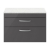 Nuie Athena Wall Hung 2-Drawer Vanity Unit with Sparkling White Worktop 800mm Wide - Gloss Grey