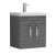 Nuie Athena Wall Hung 2-Door Vanity Unit with Basin-2 500mm Wide - Anthracite Woodgrain