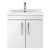 Nuie Athena Wall Hung 2-Door Vanity Unit with Basin-1 600mm Wide - Gloss White