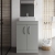 Nuie Athena Floor Standing 2-Door Vanity Unit and Worktop 600mm Wide - Gloss White