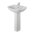 Nuie Ava Basin and Full Pedestal 545mm Wide - 1 Tap Hole