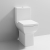 Nuie Ava Rimless Comfort Height Close Coupled Toilet Pan with Push Button Cistern - Soft Close Seat