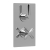 Nuie Aztec Thermostatic Concealed Shower Valve with Diverter Dual Handle - Chrome