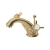 Nuie Beaumont Luxury Mono Basin Mixer Tap Dual Handle with Pop Up Waste - Brushed Brass | Thumbnail Image