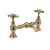 Nuie Beaumont Luxury 2-Hole Basin Mixer Tap Deck Mounted - Brushed Brass | Thumbnail Image