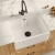 Nuie Belfast Fireclay Kitchen Sink 1.0 Bowl with Overflow 595mm L x 450mm W - White | Thumbnail Image