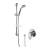 Nuie Binsey Round Manual Concealed Shower Valve with Slider Rail Kit - Chrome
