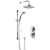 Nuie Binsey Twin Thermostatic Concealed Complete Mixer Shower with Diverter - Chrome