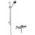 Nuie Binsey Round Thermostatic Bar Shower Valve with Multi Function Slider Rail Kit - Chrome