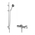 Nuie Binsey Round Thermostatic Bar Shower Valve with Single Function Slider Rail Kit - Chrome
