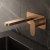 Nuie Binsey 2-Hole Wall Mounted Basin Mixer Tap with Plate - Brushed Bronze | Thumbnail Image