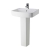 Nuie Bliss Basin and Full Pedestal 520mm Wide - 1 Tap Hole