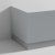 Nuie Blocks Straight Bath End Panel and Plinth 560mm H x 680mm W - Satin Grey