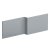 Nuie Blocks Square Shower Bath Front Panel 540mm H x 1700mm W - Satin Grey