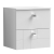 Nuie Blocks Wall Hung 2-Drawer Vanity Unit with Worktop 500mm Wide - Satin White