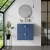 Nuie Blocks Wall Hung 2-Drawer Vanity Unit with Basin-1 500mm Wide - Satin Blue