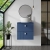 Nuie Blocks Wall Hung 2-Drawer Vanity Unit with Worktop 500mm Wide - Satin Blue